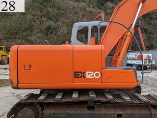 中古建設機械 中古 日立建機 HITACHI 油圧ショベル・バックホー ０．４－０．５立米 EX120-5E