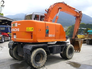 中古建設機械 中古 日立建機 HITACHI 油圧ショベル・バックホー ホイール式油圧ショベル EX125WD-5