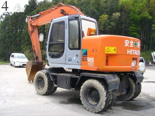 中古建設機械 中古 日立建機 HITACHI 油圧ショベル・バックホー ホイール式油圧ショベル EX125WD-5