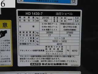 中古建設機械 中古 加藤製作所 KATO WORKS 解体機 バックホー解体仕様 HD1430-7