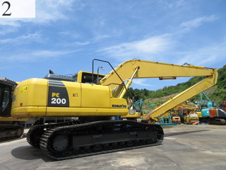 中古建設機械 中古 コマツ KOMATSU 油圧ショベル・バックホー ０．７－０．９立米 PC200LC-8N1