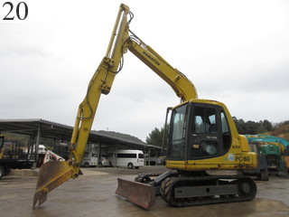 中古建設機械 中古 コマツ KOMATSU 油圧ショベル・バックホー ０．２－０．３立米 PC60-7