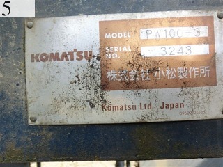 中古建設機械 中古 コマツ KOMATSU 油圧ショベル・バックホー ホイール式油圧ショベル PW100-3