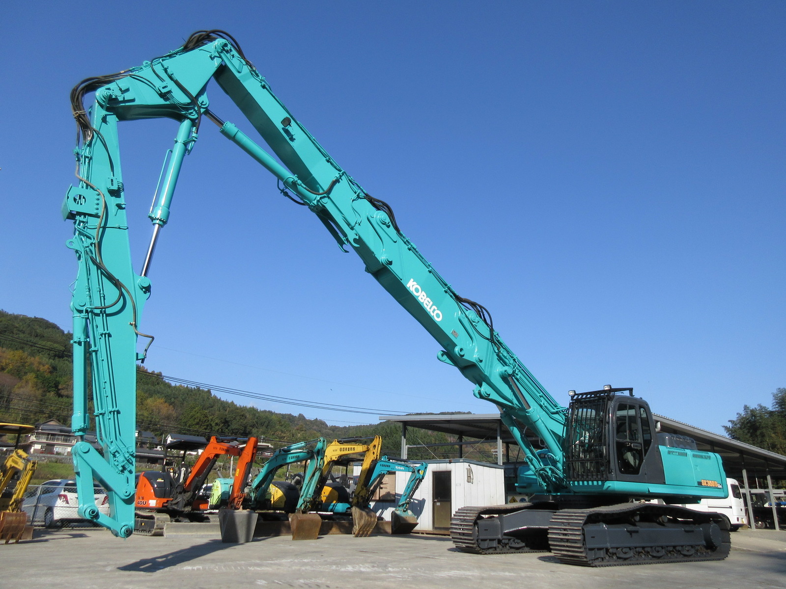 中古建設機械 中古 コベルコ建機 KOBELCO 解体機 ロングフロント・ハイリフト SK350DLC-8