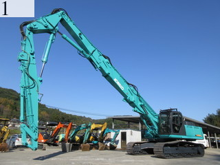 中古建設機械 中古 コベルコ建機 KOBELCO 解体機 ロングフロント・ハイリフト SK350DLC-8