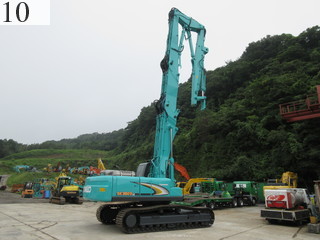 中古建設機械 中古 コベルコ建機 KOBELCO 解体機 ロングフロント・ハイリフト SK350DLC-8