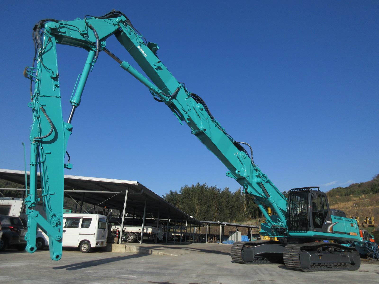 中古建設機械 中古 コベルコ建機 KOBELCO 解体機 ロングフロント・ハイリフト SK350DLC-8