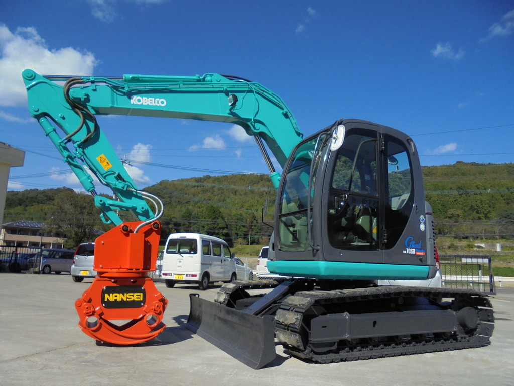 中古建設機械 中古 コベルコ建機 KOBELCO 林業機械 グラップル・ウインチ・排土板 SK70SR-1ES