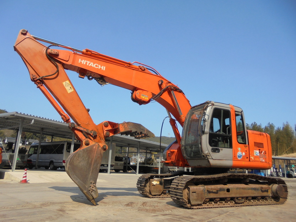 中古建設機械 中古 日立建機 HITACHI 林業機械 グラップル・ウインチ・排土板 ZX225USR