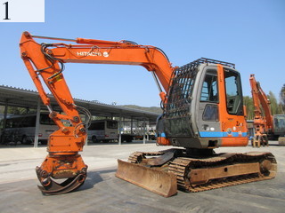 中古建設機械 中古 日立建機 HITACHI 林業機械 グラップル・ウインチ・排土板 ZX75US-A