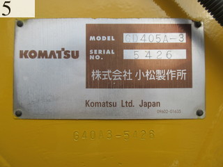 中古建設機械 中古 コマツ KOMATSU モーターグレーダー アーティキュレート式 GD405A-3