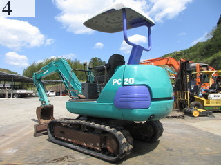 中古建設機械 中古 コマツ KOMATSU 油圧ショベル・バックホー ０．１立米以下 PC20-7