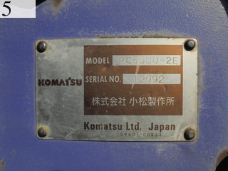 中古建設機械 中古 コマツ KOMATSU 油圧ショベル・バックホー ０．２－０．３立米 PC50UU-2E