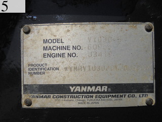 中古建設機械 中古 ヤンマーディーゼル YANMAR 油圧ショベル・バックホー ０．１立米以下 ViO30-6