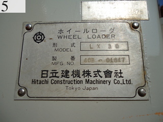 中古建設機械 中古 日立建機 HITACHI ホイール・ローダ １．０立米以下 LX30