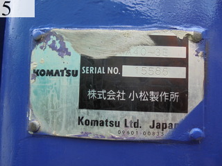 中古建設機械 中古 コマツ KOMATSU ホイール・ローダ １．０立米以下 WA40-3E