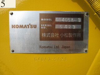 中古建設機械 中古 コマツ KOMATSU モーターグレーダー アーティキュレート式 GD405A-3