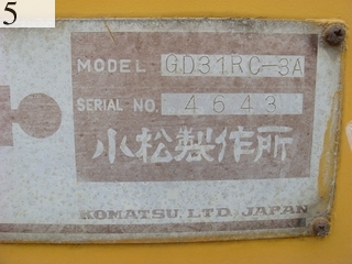 中古建設機械 中古 コマツ KOMATSU モーターグレーダー アーティキュレート式 GD31RC-3A